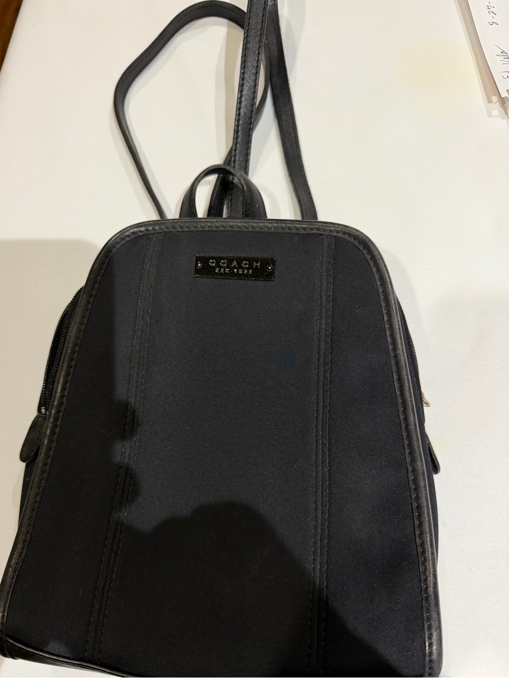 Coach Vintage Black Nylon Compact Backpack 6215